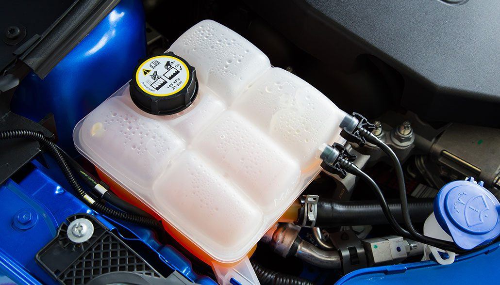 checking coolant reservoir after overheating